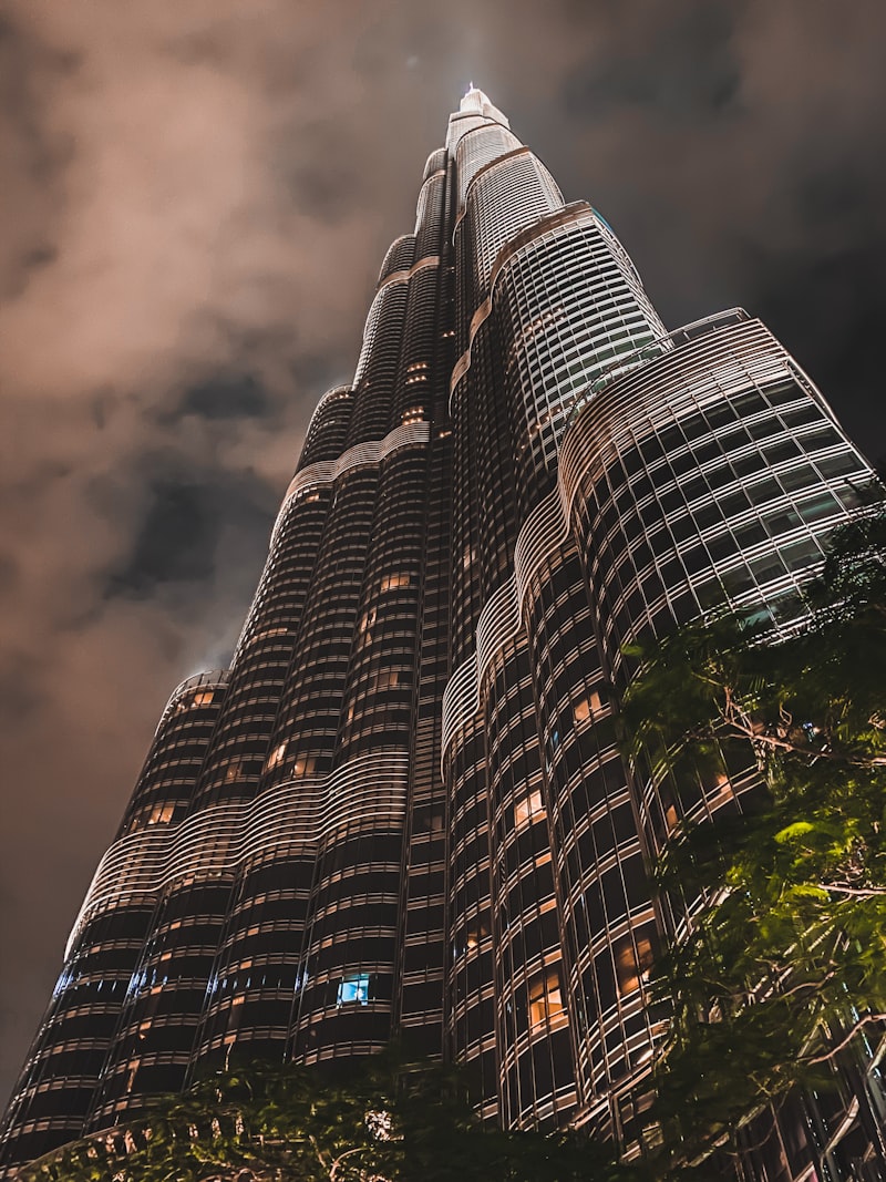 Dubai skyline at sunset